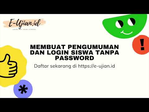 Membuat Pengumuman dan Login Siswa Tanpa Password