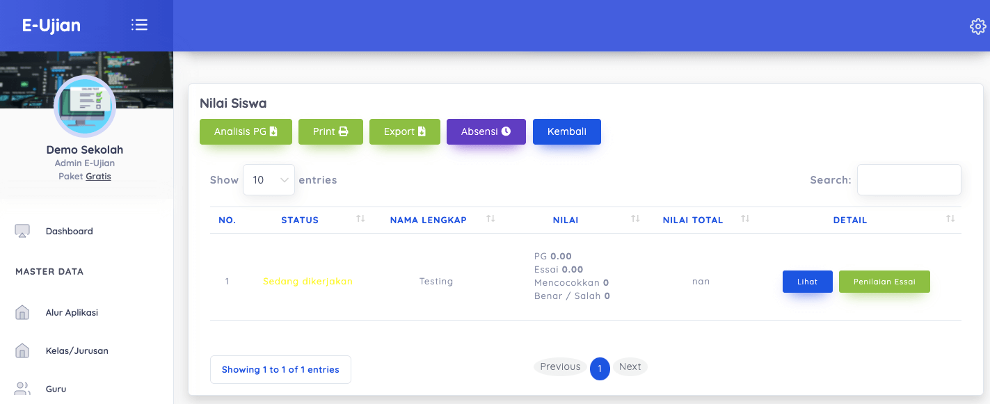Platform Ujian Online Gratis Eujian.id