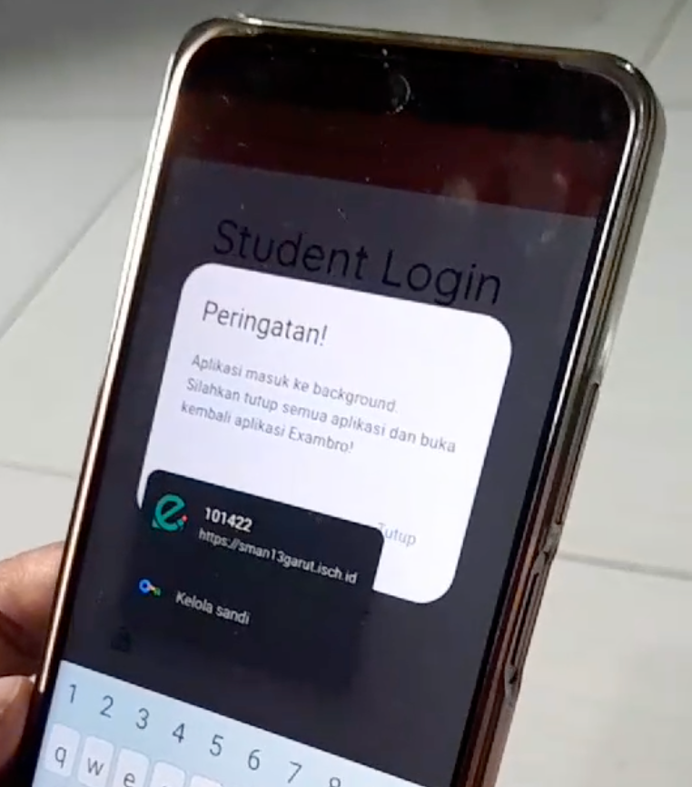 android exam browser menutup