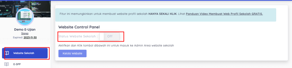 Mengaktifkan Website Sekolah Gratis - aktifkan website profil