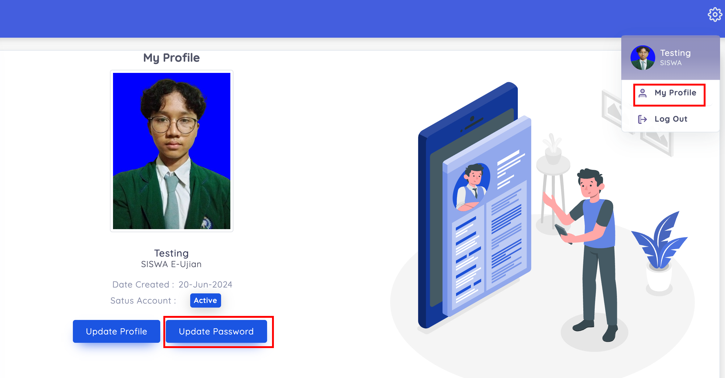 ubah password siswa
