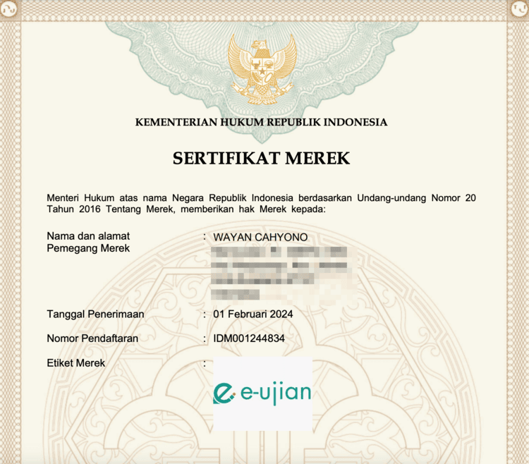 E-ujian Punya Siapa - merk dangang haki e-ujian.