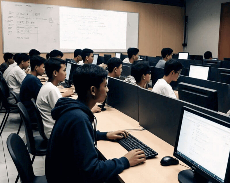ANBK Adalah: Pengertian dan Fungsinya - Ilustasi pelaksanaan anbk