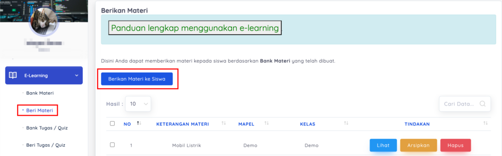 cara memberikan materi ke siswa