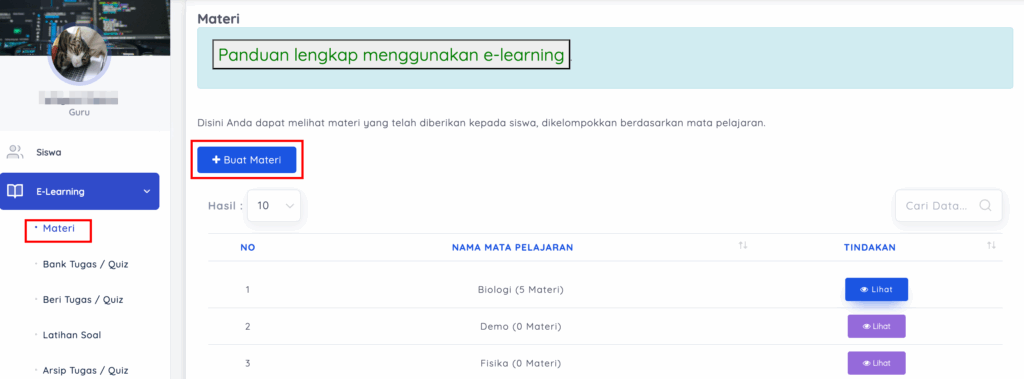 cara buat materi e-ujian