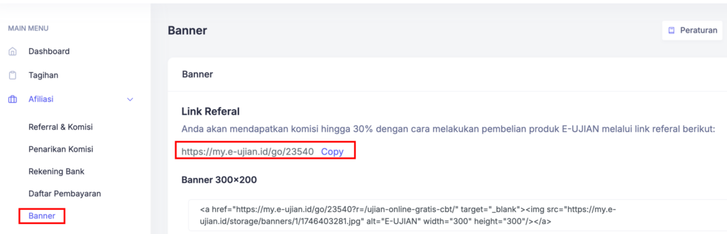 link afiliasi e-ujian