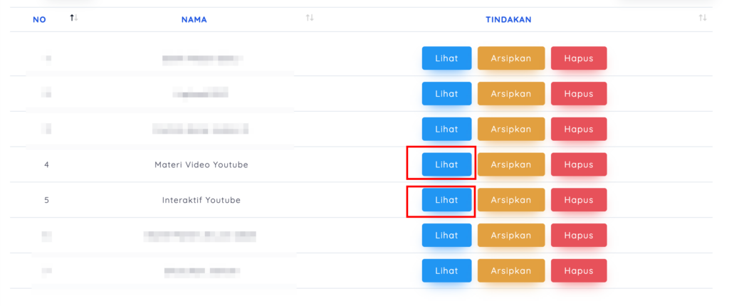 klik lihat materi untuk menambahkan video youtube