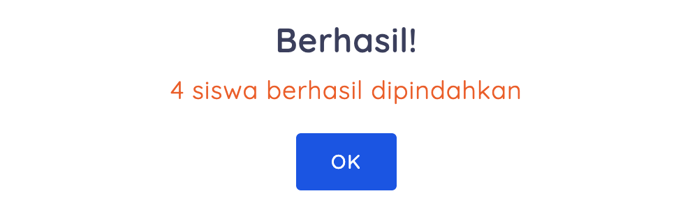Siswa berhasil dipindahkan