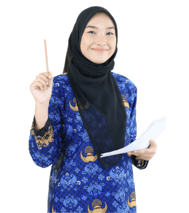 ilustrasi ujian online cbt - guru hijab hero