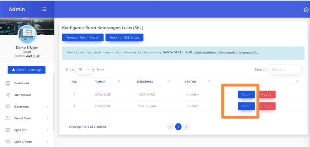 ubah data SKL
