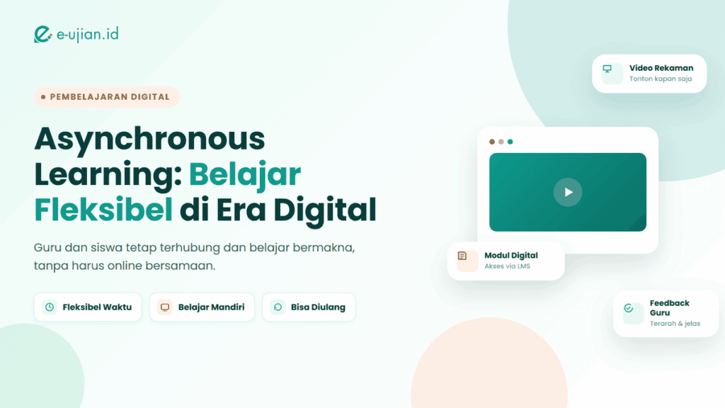 Hero ilustrasi asynchronous learning pembelajaran digital 