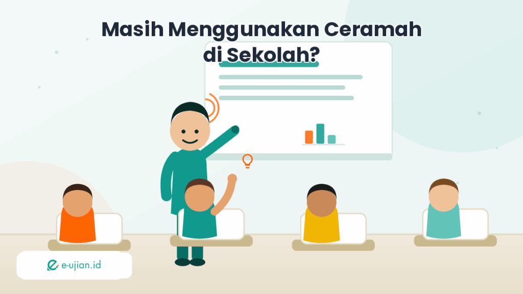 Hero ilustrasi masih mengajar dengan ceramah