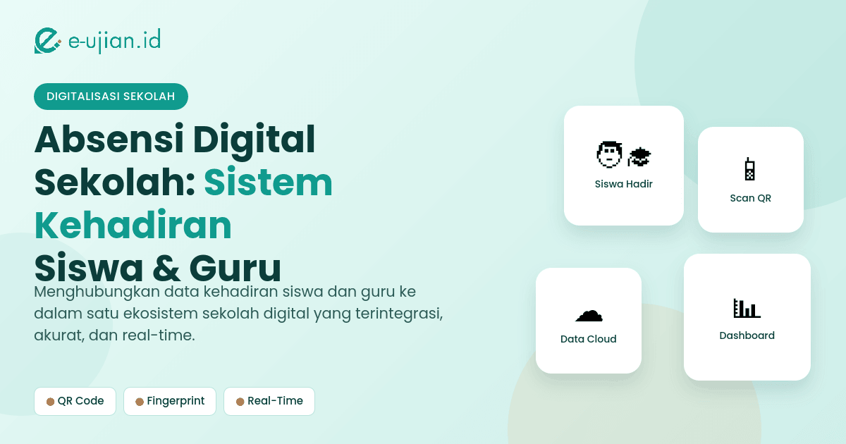 ilustrasi absensi digital sekolah sistem-kehadiran siswa guru