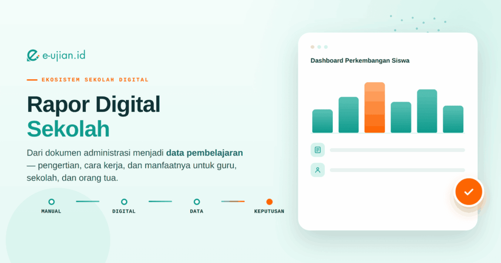 ilustrasi rapor digital sekolah hero