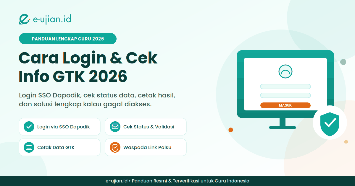 Cara login dan cek Info GTK 2026 - panduan lengkap login SSO Dapodik, cek status, cetak data, dan waspada link palsu