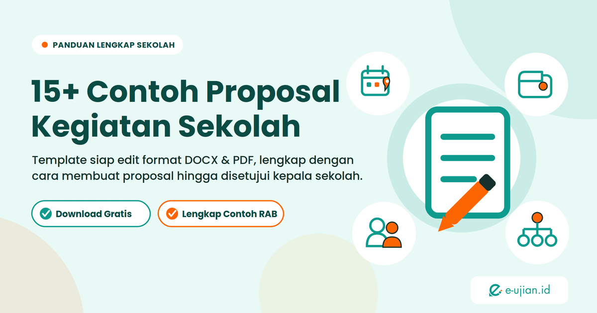 Hero artikel 15+ contoh proposal kegiatan sekolah lengkap template DOCX dan PDF gratis dari e-ujian.id
