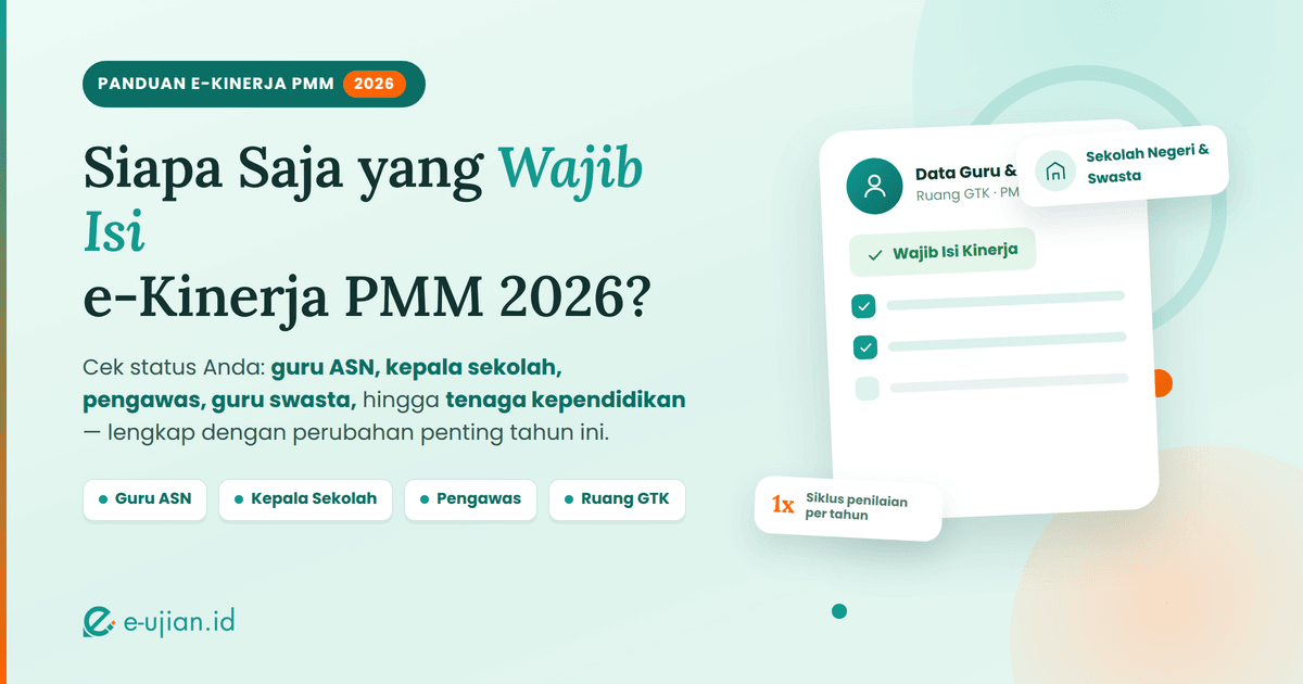 Ilustrasi artikel Siapa Saja yang Wajib Isi e-Kinerja PMM 2026? Daftar Lengkap Guru, Kepala Sekolah, dan Tenaga Kependidikan