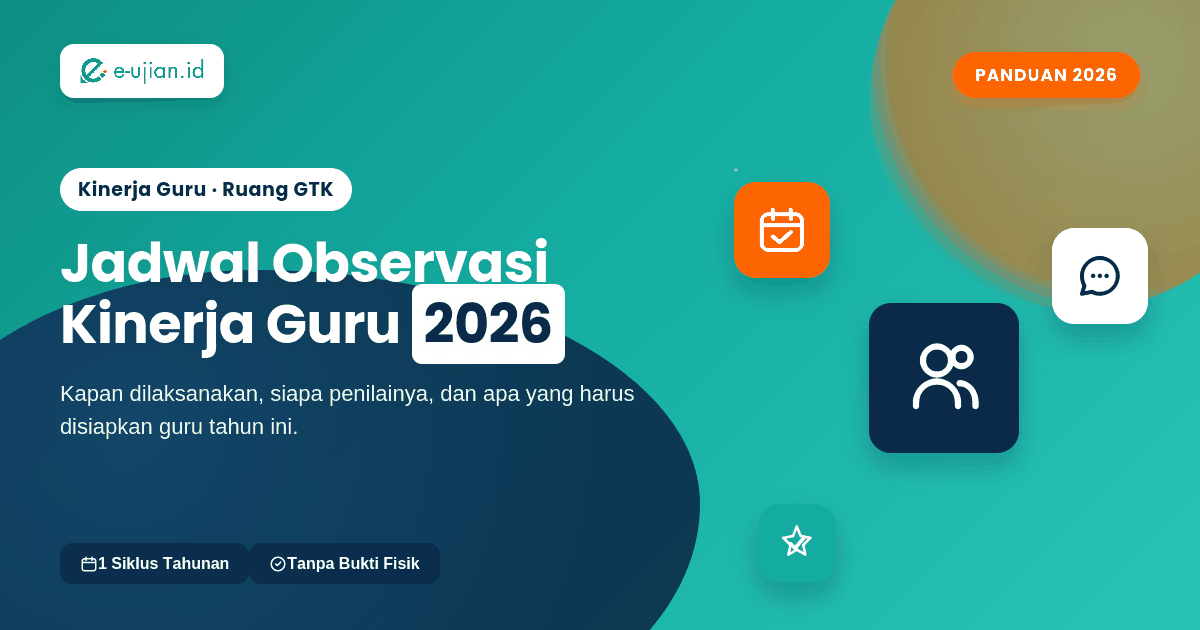 Ilustrasi artikel Jadwal Observasi Kinerja Guru 2026 Lengkap