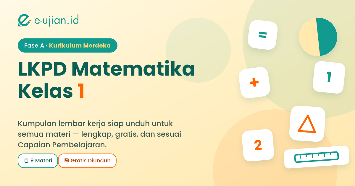 Hero artikel - LKPD Matematika Kelas 1: Kumpulan Lembar Kerja Siap Unduh untuk Semua Materi