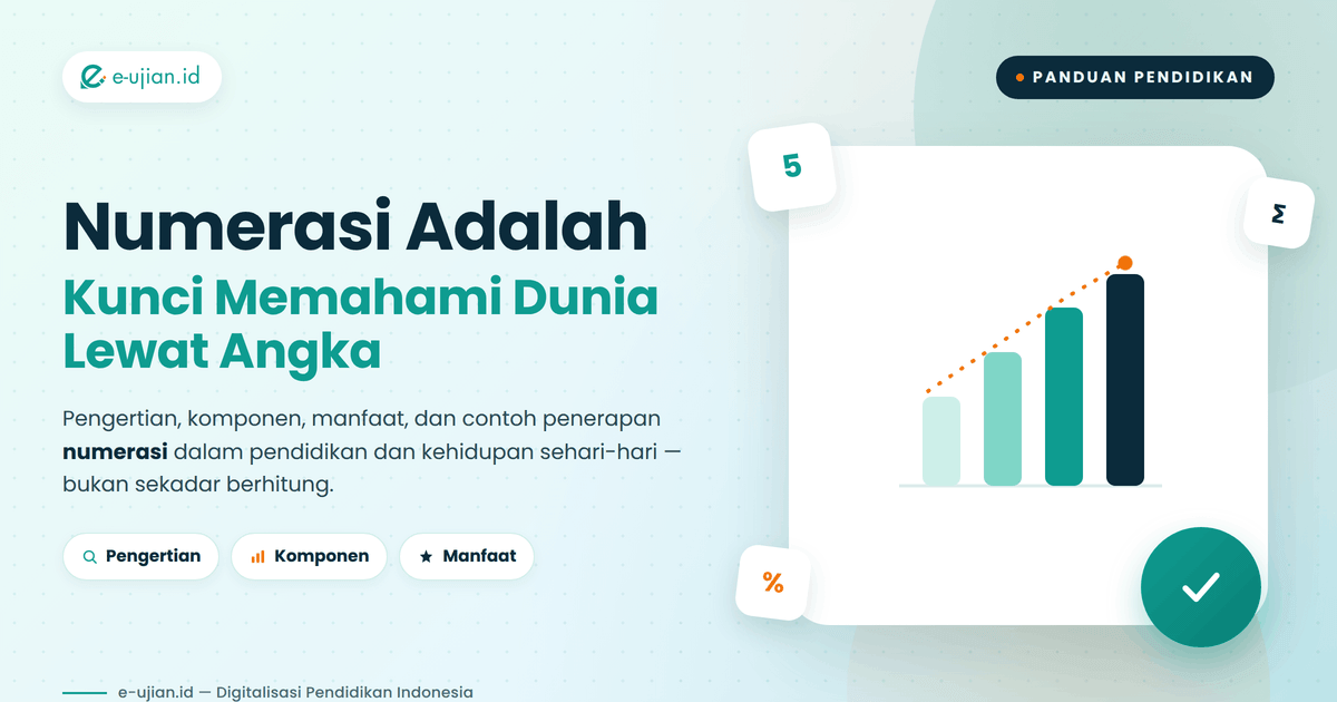 Ilustrasi hero untuk artikel Numerasi Adalah: Pengertian, Contoh, Komponen, Manfaat, dan Perannya dalam Pendidikan