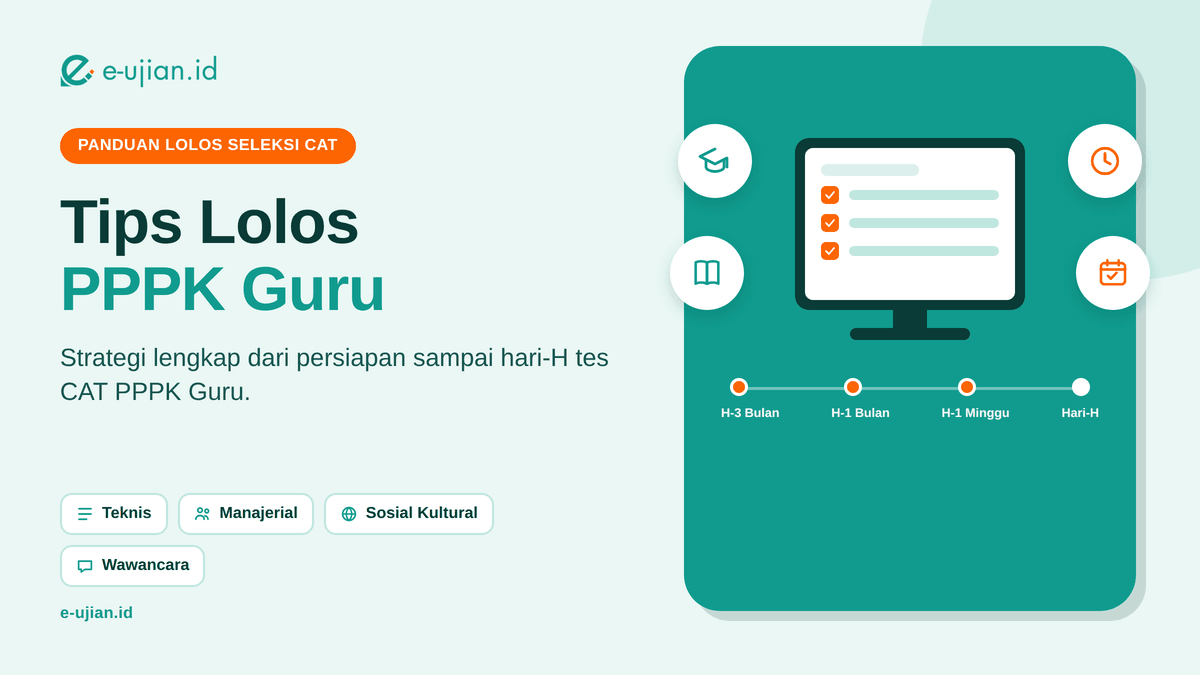 Tips Lolos PPPK Guru: strategi lengkap persiapan tes CAT PPPK Guru dari persiapan sampai hari-H โ e-ujian.id