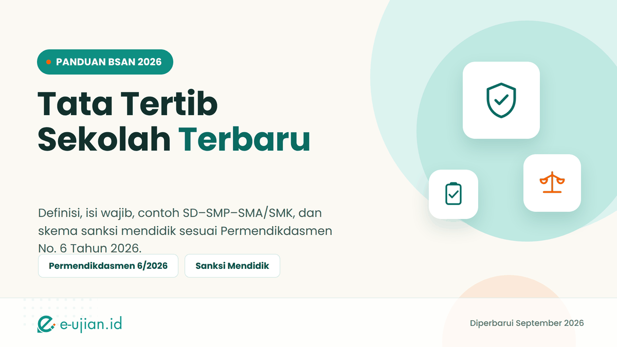 Tata tertib sekolah terbaru 2026 sesuai Permendikdasmen No. 6 Tahun 2026 tentang Budaya Sekolah Aman dan Nyaman (BSAN) - e-ujian.id