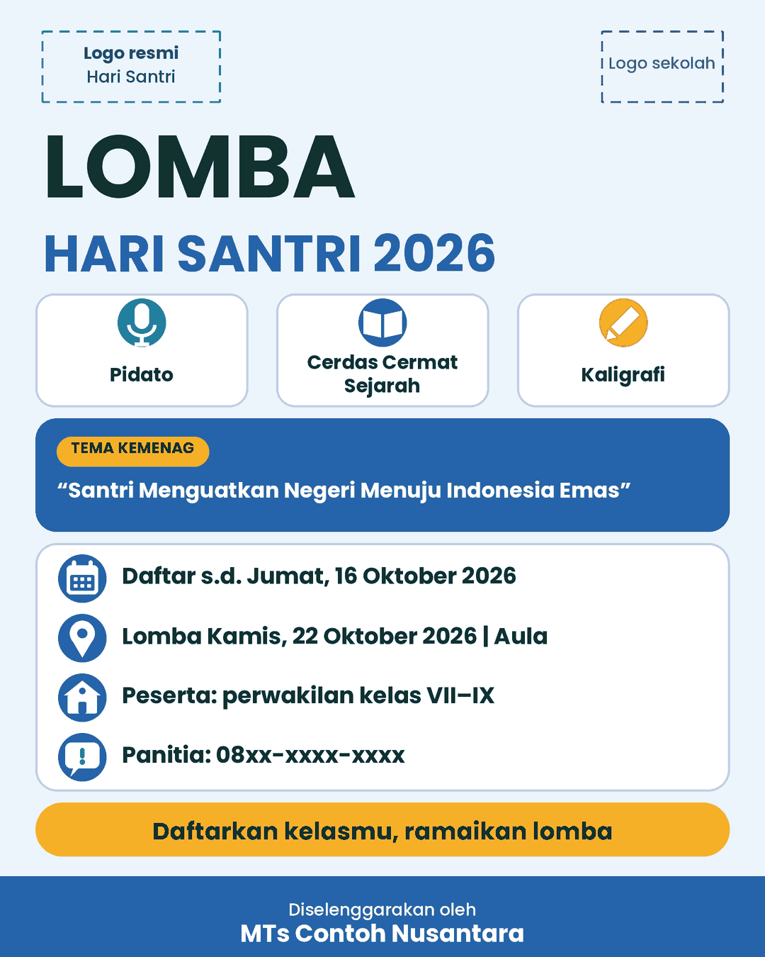 Contoh poster hari santri loma