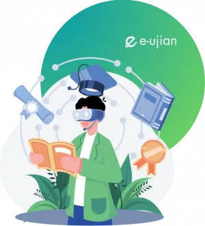 ilustrasi siswa menggunakan e ujian dari mana saja